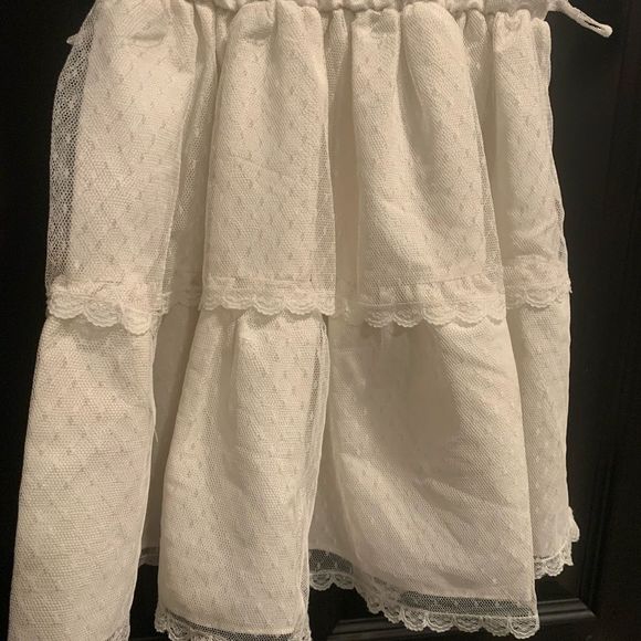 Vintage White Lace Ruffle Dress size 10 - Picture 5 of 11